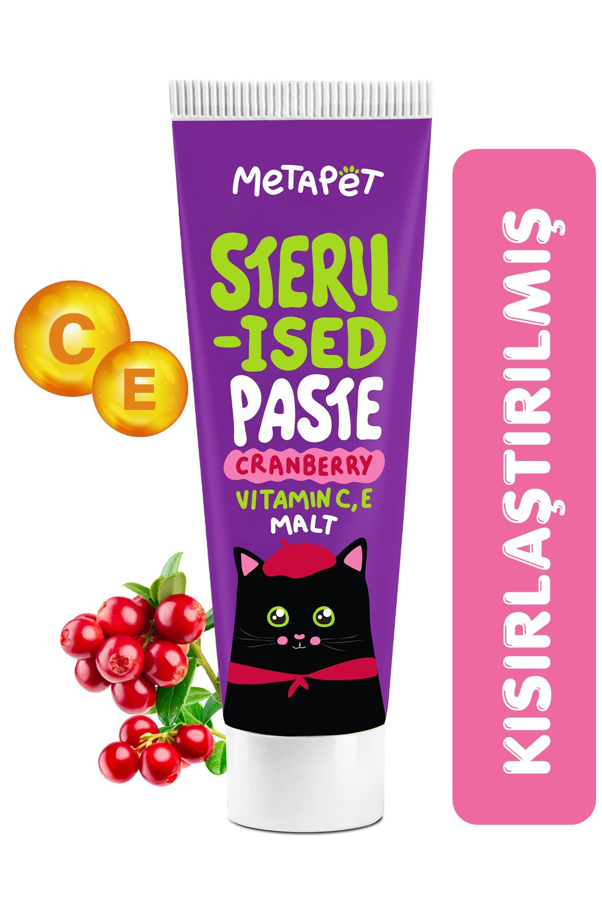 Kısırlaştırılmış Kediler için Premium Sterilised Malt Paste, Malt Macunu Vitamini, Mamaya veya Doğrudan | SRC: Barcode: 8683941901272